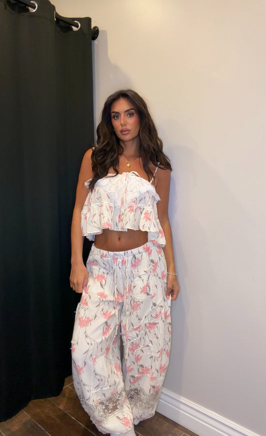 Blush Floral Garden Tank