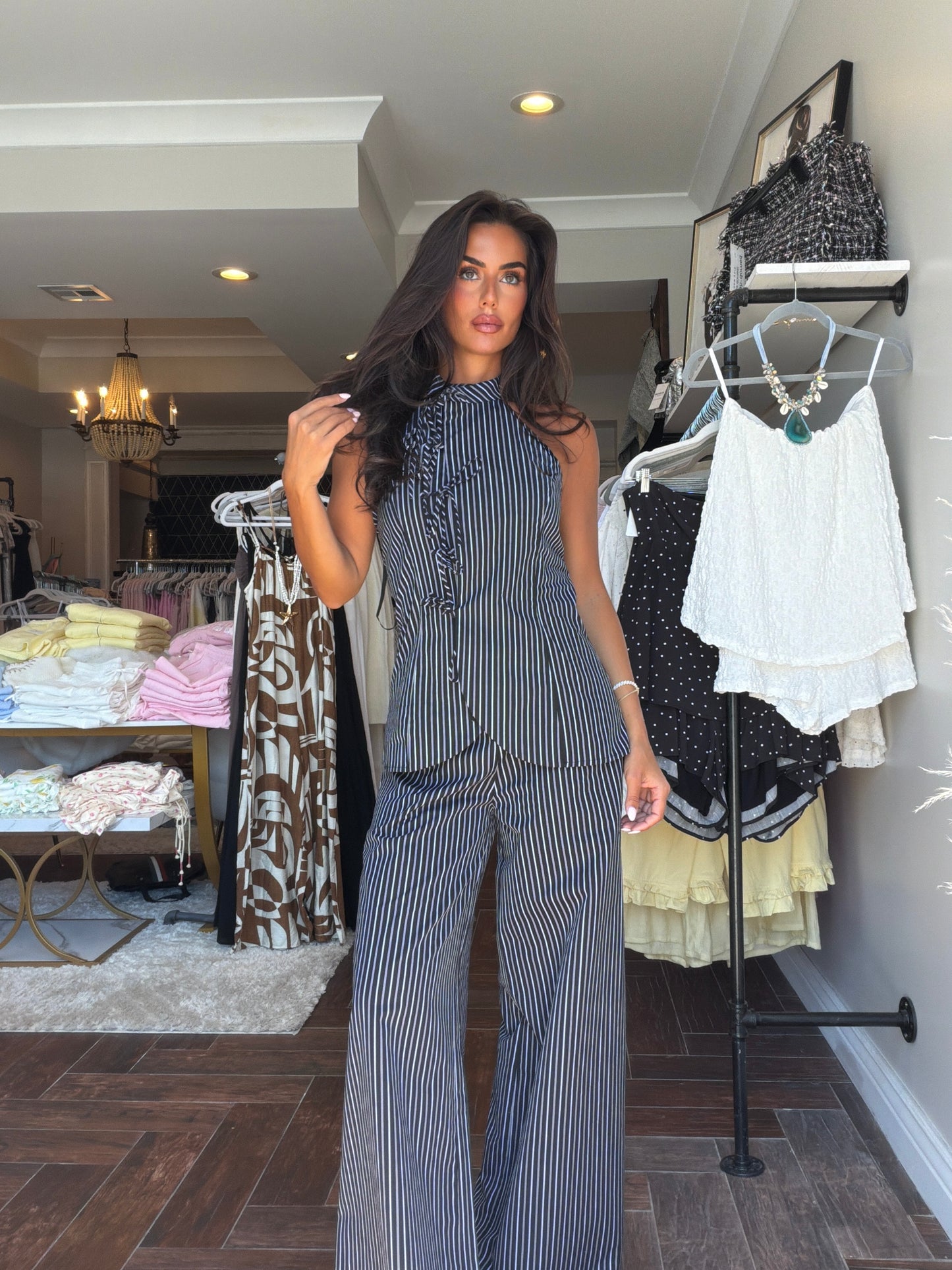 Daydream Stripe Halter Set