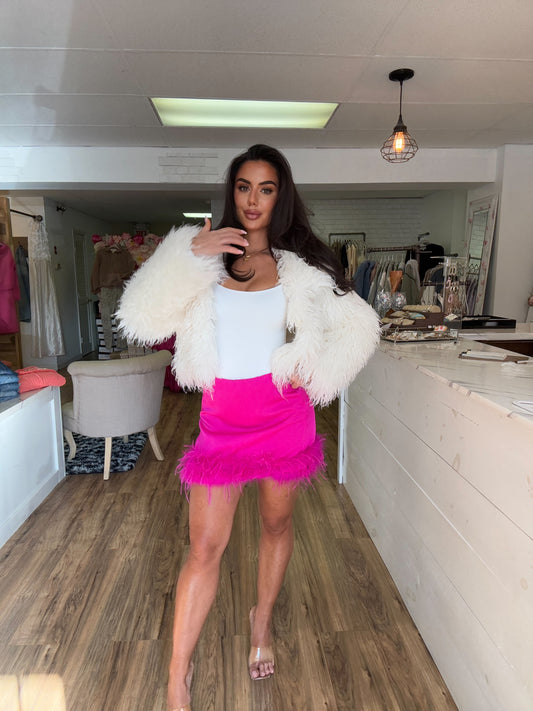 Kiera Feather Mini Skirt