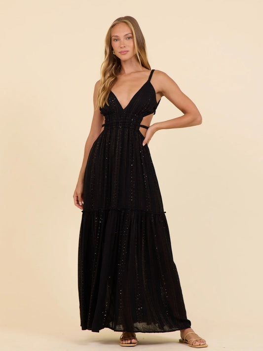 Midnight Radiance Maxi Dress