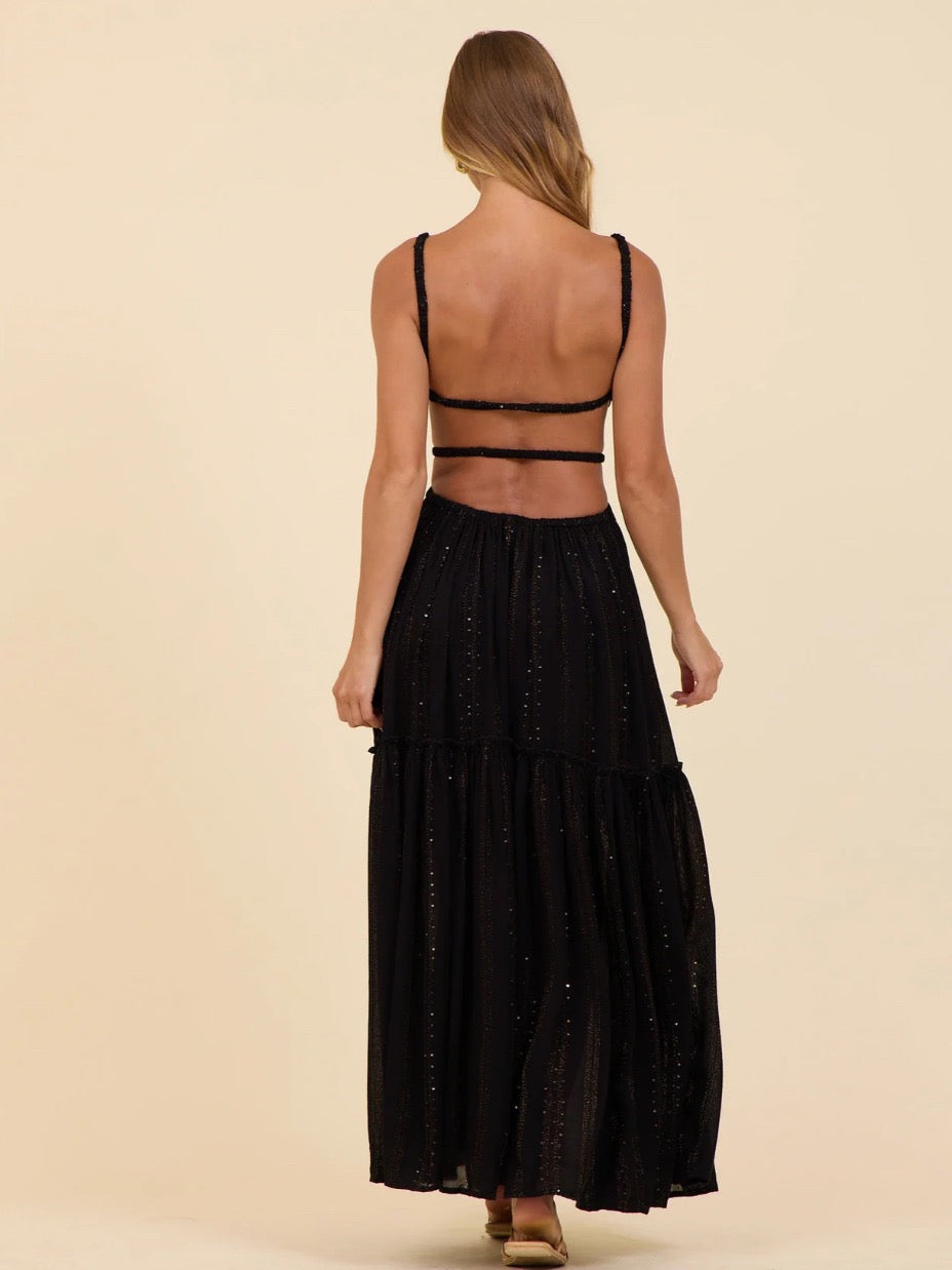 Midnight Radiance Maxi Dress